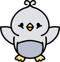 cute baby bird cartoon