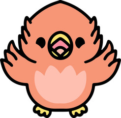 cute baby bird cartoon