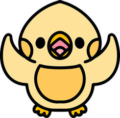 cute baby bird cartoon © lineartestpilot