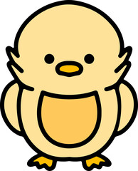 cute colorful baby bird