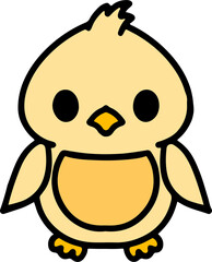 Obraz premium cartoon cute easter chick