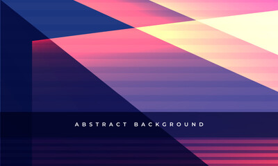 Fototapeta premium Vector blue and red striped modern abstract background with geometric shapes.