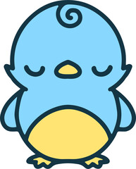 cartoon cute easter chick