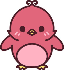 cute colorful baby bird