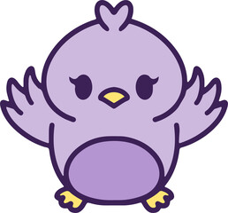 cartoon cute easter chick