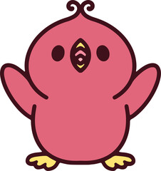 cartoon cute easter chick