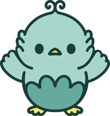 cartoon cute easter chick