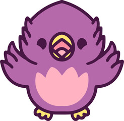 cartoon cute easter chick