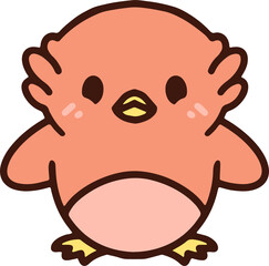 cartoon cute easter chick