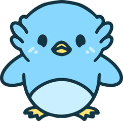 cartoon cute easter chick