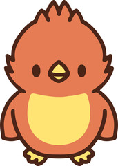 cute colorful baby bird