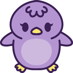 cartoon cute easter chick