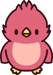 cute colorful baby bird