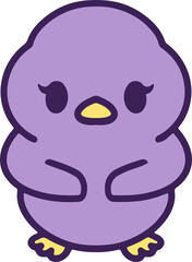 cartoon cute easter chick