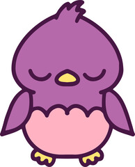 cartoon cute easter chick