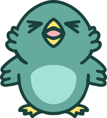 cartoon cute easter chick