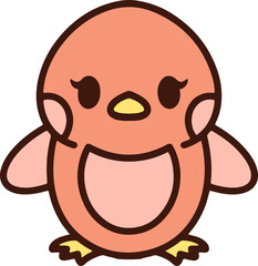 cartoon cute easter chick