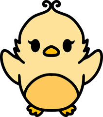cute colorful chick