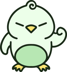 cute colorful chick
