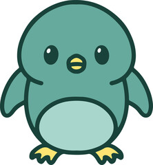 cute colorful baby bird