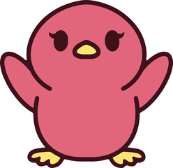 Obraz premium cute colorful baby bird