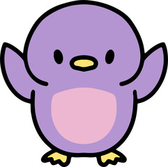 cute colorful baby bird