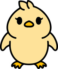 cute colorful chick