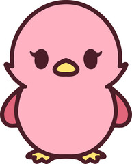 cute colorful baby bird