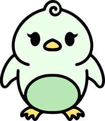 cute colorful chick