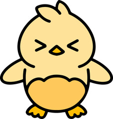 cute colorful chick