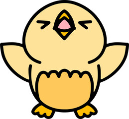 Obraz premium cute colorful chick