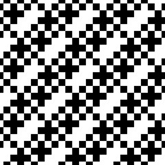 Fototapeta premium Seamless pattern. Tribal wallpaper. Crosses ornament. Ethnic embroidery background. Ancient mosaic. Tribe motif. Digital paper for web design, textile print. Ethnical folk image. Vector artwork.