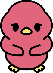 cute cartoon easter chick