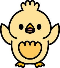 cute cartoon easter chick