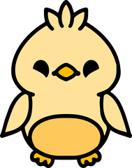 cute cartoon easter chick