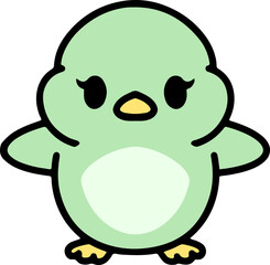 cute cartoon easter chick