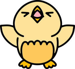 cute cartoon easter chick