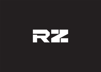 RZ Letter Logo Design vector image