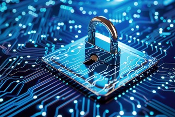 A conceptual photo illustrating data security measures with a focus on web protection