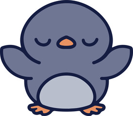 cute christmas penguin