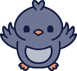 cute christmas penguin