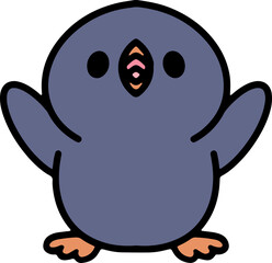 Obraz premium little penguin cartoon