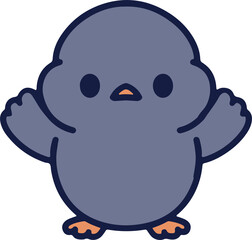 cute christmas penguin