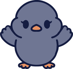 cute christmas penguin