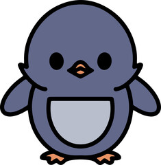 cute christmas penguin