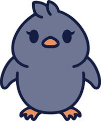 cute christmas penguin