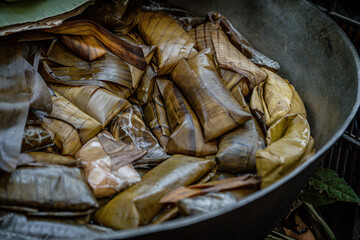 Tamales in a large bowl