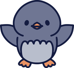 cute christmas penguin