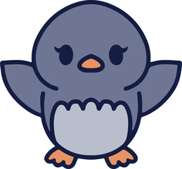 cute christmas penguin