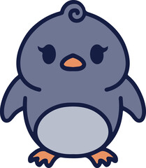 cute christmas penguin